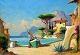 Giraldo, A (20. 
årh.) : 
Italiensk 
kystparti. 
Capri. Olie på 
lærred. 
Signeret.: A. 
Giraldo. 45 x 
...