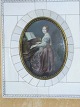 Miniaturemaleri 
malet på 
elfenben, Jenny 
Lind ved 
klaver. Højde 
14,2 cm. X 12 
cm.