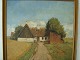 Jacob Meyer 
(1895-1971):
Bondehus ved 
kornmarker.
Maleri på 
lærred.
Sign.: Jacob 
Meyer
60x67 ...