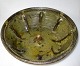 Stor antik 
pate/bageform, 
grønglaseret, 
19. årh. H.: 
9,5 cm. Dia.: 
29,5 cm.