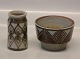 L. Hjorth 
Bornholmsk 
Keramik Vase og 
lille skål
L. Hjorth 
Denmark R8 
Lille skål  6.5 
x 10 ...