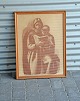 Indrammet print 
med motiv af 
mor med barn af 
Sikker Hansen. 
Det er i pæn 
stand. H. 75 
cm. B. 56 ...