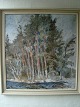 Folmer Bonnén 
(1885-1960):
Vinterparti 
med vandløb og 
nåletræer.
Olie på Plade.
Sign.: Folmer 
...