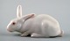 Bing & 
Grøndahl, B&g 
Miniature, 
nummer 1874 
Hvid kanin. 
Design Niels 
Nielsen, 6 cm. 
I perfekt ...