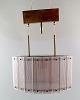 Svensk 
loftlampe, 
kunstglas.
Svensk design, 
ca. 1970.
I flot stand.
Måler 36 x 46 
cm.