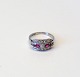 Smuk vintage 
brillant og 
rubin ring i 18 
kt. hvidguld.
14 brillanter 
0,5ct Wesselton 
- Top ...
