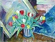 Naur, Albert 
(1889 - 1973) 
Danmark: 
Opstilling med 
tulipaner på et 
bord. Olie på 
lærred. ...
