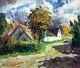 Vantore, Mogens 
(1895 - 1977) 
Danmark: En 
gård - efterår. 
Olie på lærred. 
60 x 74 cm. 
I en ...