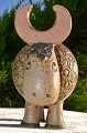 Lisa Larson 
keramik 
dyre-figur fra 
Jura serien 
1971-1977. 
Bøffel af 
delvis glaseret 
 lertøj, ...