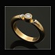 Georg Jensen 
18kt Gold and 
White gold Ring 
with 0.20 ct 
Diamond
Stamped with 
post-1945 
Stamps ...