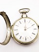 Beifield London 
spindel lommeur 
dia. 5.3 cm. 
med buet glas 
og forgyldt 
urværk 19.årh. 
uret går ...