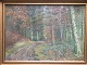 John French 
(1869-1957):
Skovparti fra 
Rye Nørskov ved 
Silkeborg.
Olie på 
lærred.
Sign.: John 
...