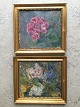 Conrad Stonor 
Werner 
(1897-1979):
2 
blomstermalerier.

Olie på lærred 
monteret på 
plade.
Det ...