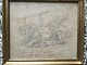 Andreas Fiebig 
(19 årh):
Skål med 
frugter og 
nødder 1856.
Bly på papir.
Under tegning 
er der ...