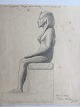 Otto Woldbjerg 
Nielsen (født 
1902):
Statue af den 
ægyptiske konge 
Amenophis IV - 
1924.
Bly på ...