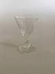 "Ida" 
Snapseglas fra 
Holmegaard. 
Klart glas uden 
guld. 8.5 cm 
Høje.