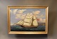 Oliemaleri med 
motiv af det 
danske skib 
"Vedele" fra 
Vejle 1867 
malet af 
skibets Kaptajn 
og med ...