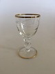 Lyngby Måge 
Portvinsglas 
fra Lyngby 
Glasservice. 
9.5 cm H. 
Glasservice med 
guld på kant of 
fod ...