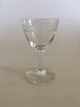 "Ejby" 
Hedvinsglas fra 
Holmegaard. 
10.2 cm H. 
Designet af 
Jacob E. Bang 
for Holmegaard 
i 1937.