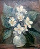 Hansen, Ane 
Marie (1852 - 
1941) Danmark: 
Blomster i en 
vase. Olie på 
lærred/pap. 
Signeret: AMH. 
...
