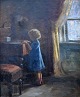 Dansk kunstner, 
20. årh. En 
lille pige ved 
et møbel. Olie 
på lærred. 
Signeret : TC 
1920. 53 x 44 
...