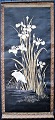 Japansk broderi 
med trane, ca. 
1900. 
Opkl&aelig;bet 
p&aring; papir 
rulle. 125 x 56 
...