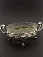 Frugt skål 830 sølv  år 1901 med glas indsats