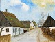 Glob, Jørn 
(1913 - 1988), 
Danmark: 
Landskab med 
huse.
Olie på 
lærred. 
Signeret: Jørn 
Glob. 24 x ...