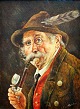 Bartenbach, 
Hans (1908 - ) 
Tyskland. 
Portræt. 
Signeret. Olie 
på mahogni 
plade. 24 x 18 
...