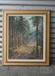 Maleri med 
parti fra Rold 
Skov.
Signeret af 
Evelyn 
Thorbjørn 
(1911-90).
Maleriet måler 
i ...