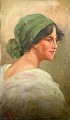 Rovello, G (19. 
årh.) Italien: 
Portræt af en 
unge kvinde. 
Olie på 
lærred/karton. 
Signeret.: G. 
...