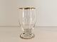 Holmegaard, 
Gisselfeldt, 
Ølglas med 
guldkant, 
12,5cm høj, 
6,5cm høj, 
Design Jacob E. 
Bang *Pæn ...