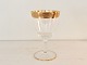 Lyngby Glas, 
Tosca, 
Rødvinsglas, 
krystal glas 
med 
guldslibning, 
12cm høj *Pæn 
stand*