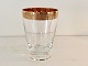 Lyngby Glas, 
Tosca, Øl, 
krystalglas med 
guldbånd, 11cm 
høj *Pæn stand*