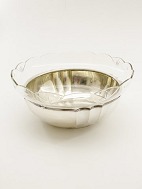 A Dragsted 830 sølv frugt skål med glas indsats