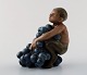 Bing & Grondahl stoneware figurine of small bacchus with bunch of grapes by Kai 
Nielsen.
Model number 4027. From the series 