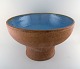 Helle Allpass (1932-2000). Huge stoneware floor vase with beautiful turquoise 
glaze inside. 
