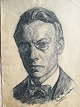 Johan Ulrik 
Bredsdorff 
(1845-1928):
Herreportræt 
1910.
Kul på papir.
Sign.: J.U.B.
Betegnet ...