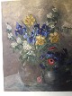 Ingeborg 
Bentine Debois 
(1897-1970):
2 vaser med 
blomster på 
bord, bl.a. 
Franske 
anemoner, ...