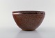 Helle Allpass 
(1932-2000). 
Bowl of glazed 
stoneware 
decorated with 
a beautiful 
glaze in brown 
...