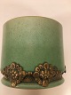 Ceramic bowl 
with Bronze 
mounts.
Green glaze.
Sign 4332 1 p
Height: 6.7 
cm. diameter: 8 
...