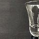 Klokkeformet snapseglas fra Kastrup Glasværk
