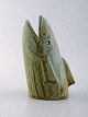 Rörstrand / Rorstrand stoneware figure of Gunnar Nylund, rare fish vase. 1950