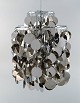 Verner Panton (1926-1998). "FUN 2DA" pendant / ceiling lamp with circular 
nickel-plated discs, fitted with chrome-plated metal shells. Designed in 1964. 
Produced by Verpan. 1970