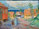 Nielsen, Svend 
(1908 - 1993) 
Denmark: A 
woman and a 
child on a 
road, Bornholm. 
Oil on canvas. 
...