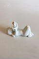 Bing & Grøndahl 
Blanc de Chine 
Figur af 
Liggende 
havbarn med 
tang No 2314. 
Måler 12 cm