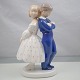Bing & 
Grøndahl, figur 
af Hans og 
Trine/Dreng og 
Pige nr. 2372 
Dansende par 
med ryg mod 
hinanden ...