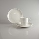 Kaffekop og 
kagetallerken i 
stellet Hvid 
glasurfarvet
Produceret af 
Porcelænsfabrikken 
...