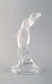 Lalique. Nøgen kvindefigur i klart kunstglas. 1960