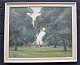 Henriques, 
Vilhelm (1894 - 
1966) Denmark: 
Scene from a 
park. Oil on 
canvas. Signed: 
Monogram. 37 
...